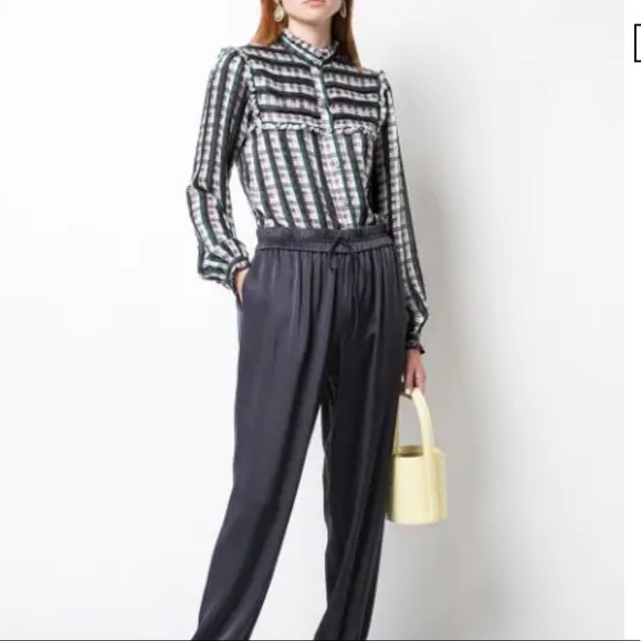 Jason Wu Striped Plaid Ruffle Blouse - Picture 7 of 15